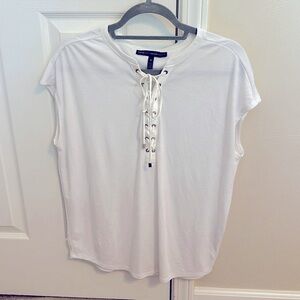 WHBM Lace-Up Tee